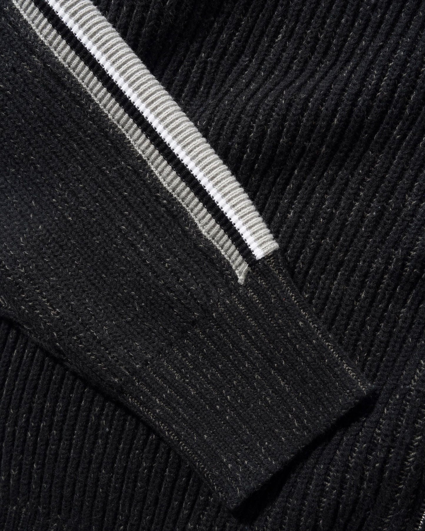 Butter Goods Club Zip Knit Sweater - Black