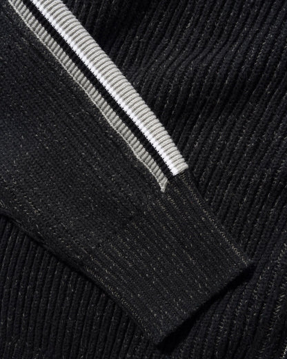 Butter Goods Club Zip Knit Sweater - Black