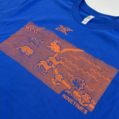 Ninetimes Mother Computer Earth Tee - Blue/Orange
