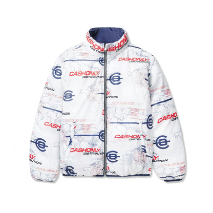 Cash Only Coordinates Reversible Puffer Jacket - White / Navy