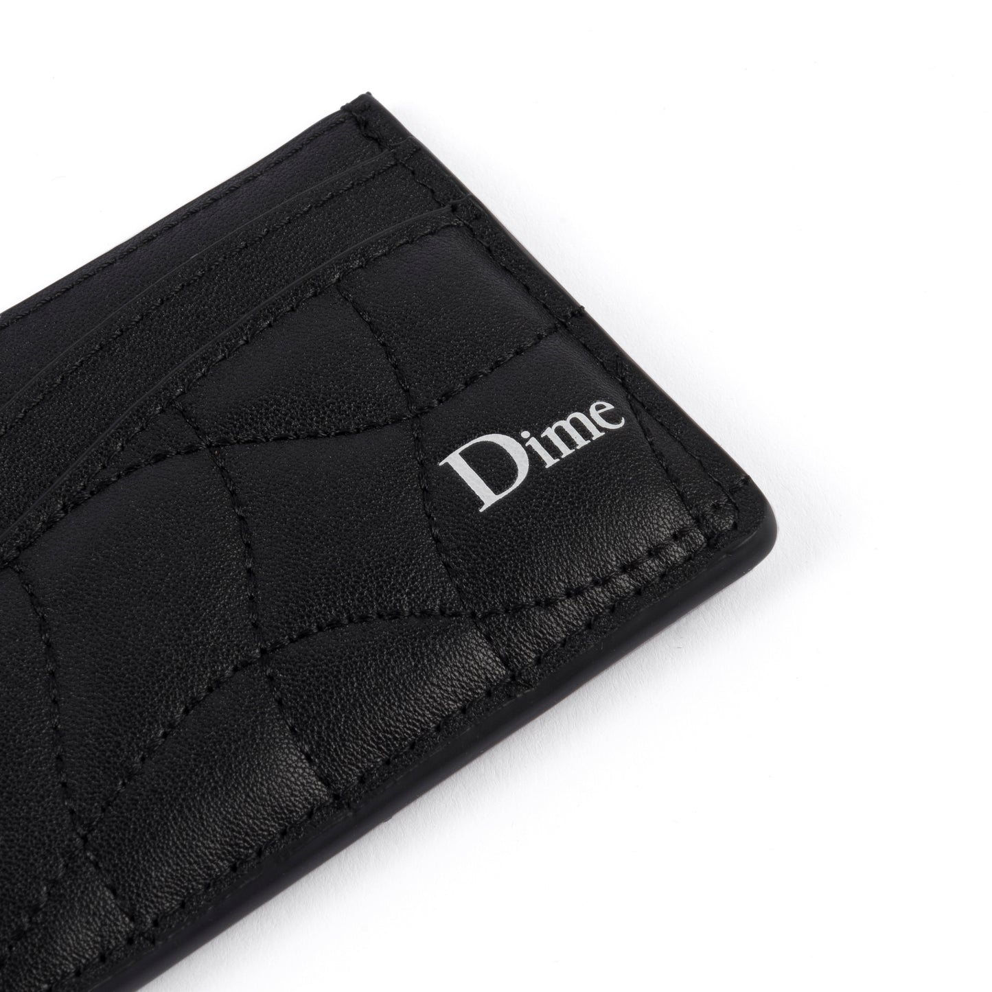 Dime Quilted Cardholder - Black