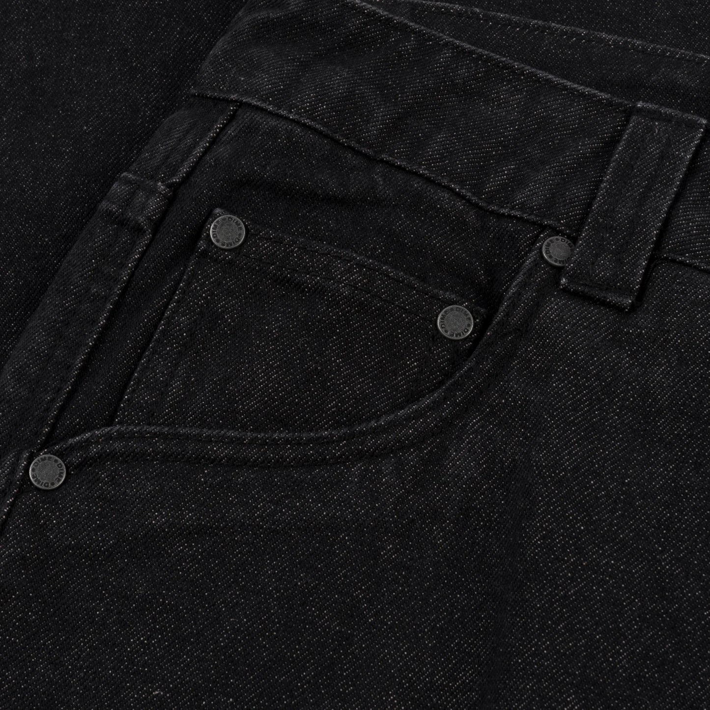 Dime Classic Relaxed Denim Pants - Black Washed