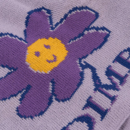 Dime Cute Flower Skull Cap Beanie - Lavender