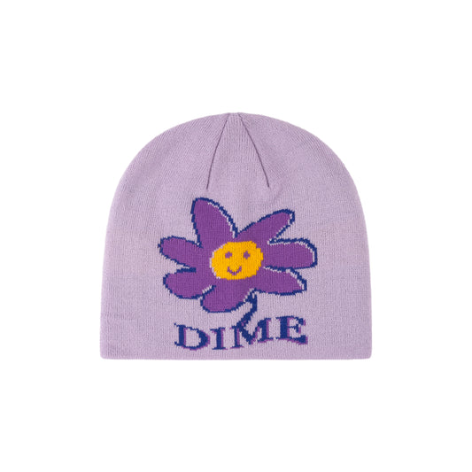 Dime Cute Flower Skull Cap Beanie - Lavender