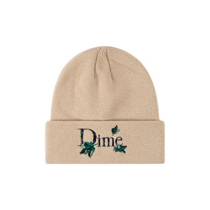 Dime Classic Leafy Fold Beanie - Light Beige