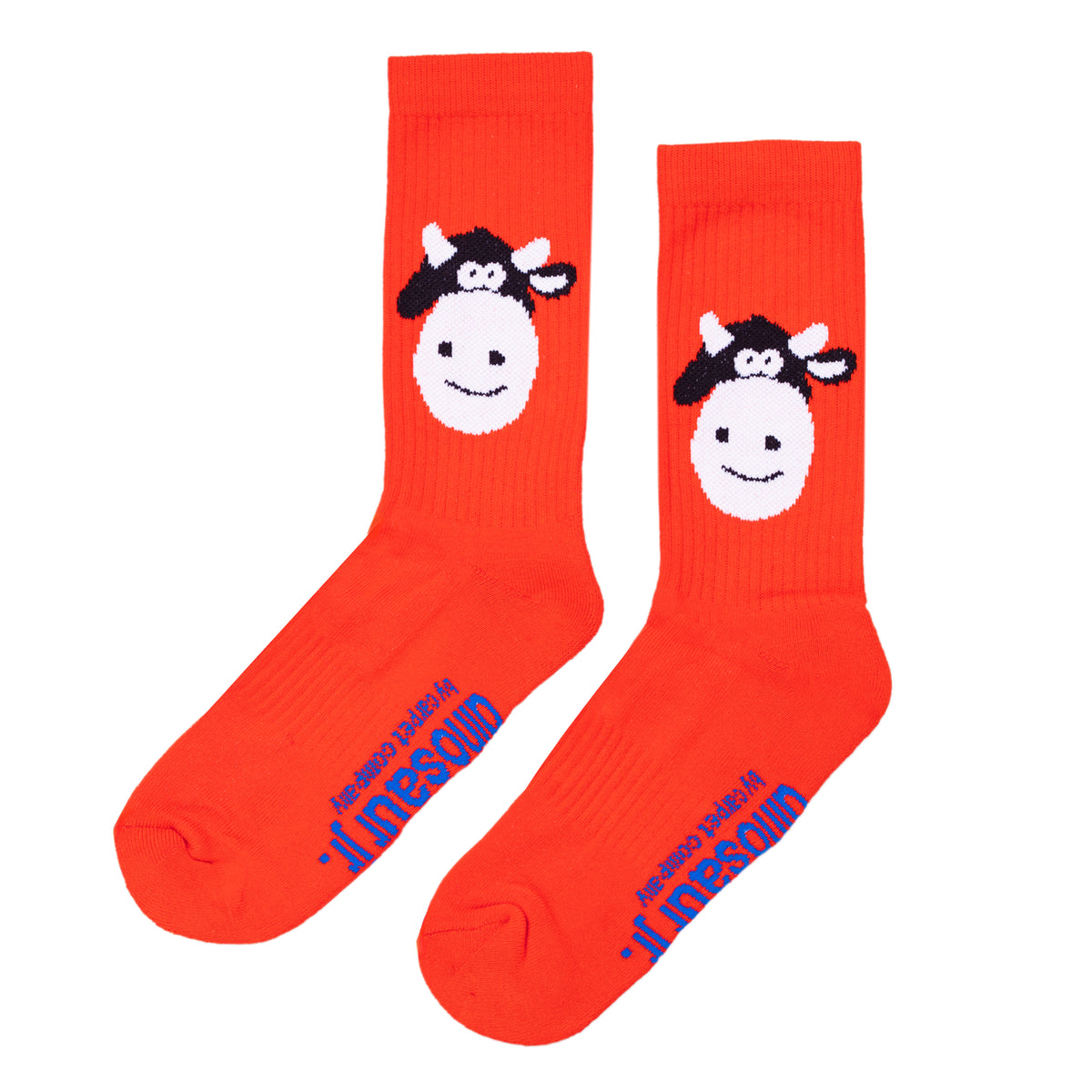 Carpet Company Dinosaur Jr Cow Sock - Red