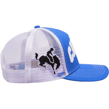 Load image into Gallery viewer, Carpet Company Cowboy Trucker Hat - Blue/White