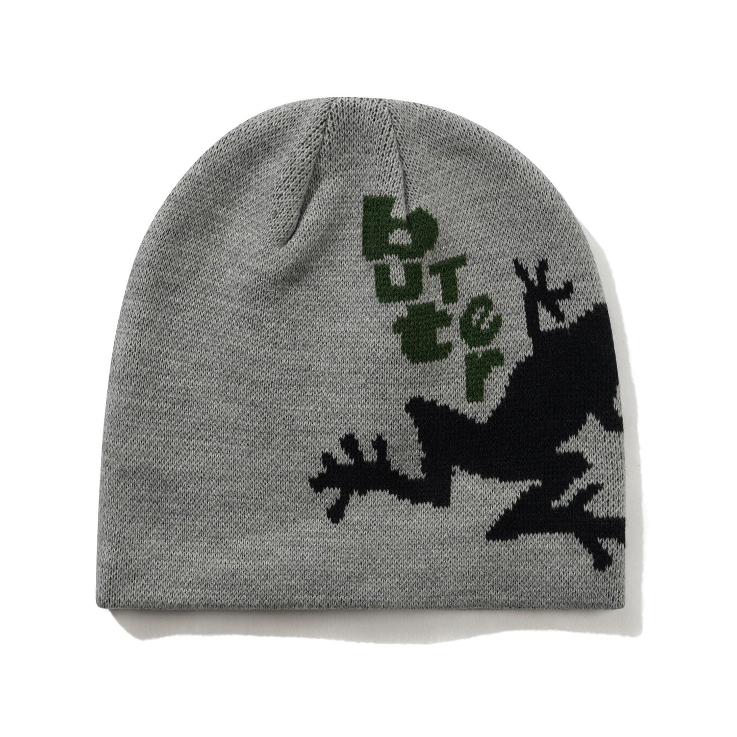 Butter Goods Croaker Skully Beanie - Heather Grey