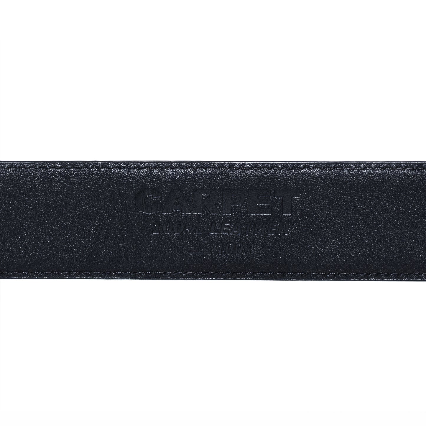 Carpet Company Crocskin Leather Belt - Black
