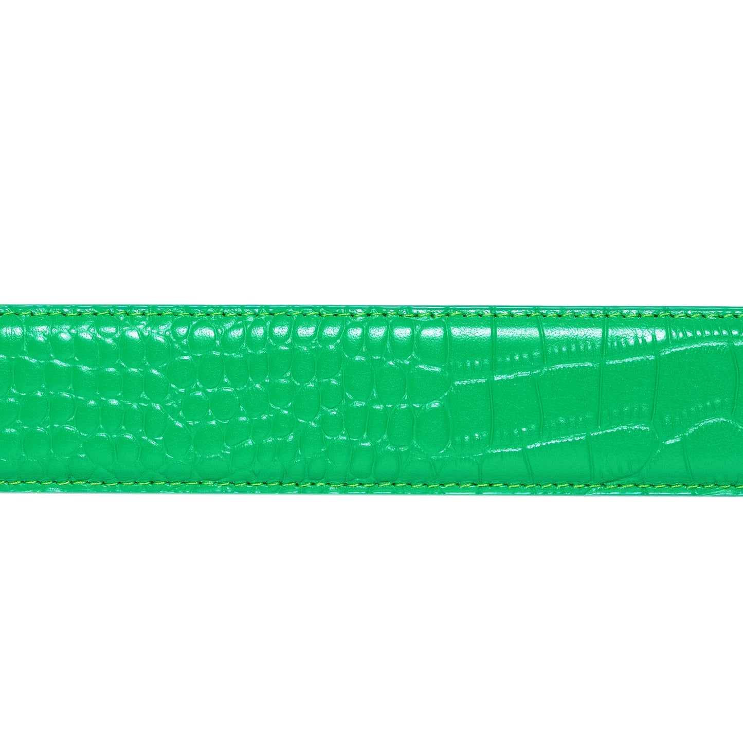 Carpet Company Crocskin Leather Belt - Green