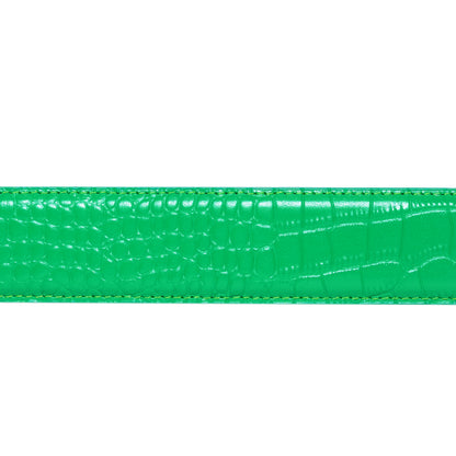 Carpet Company Crocskin Leather Belt - Green