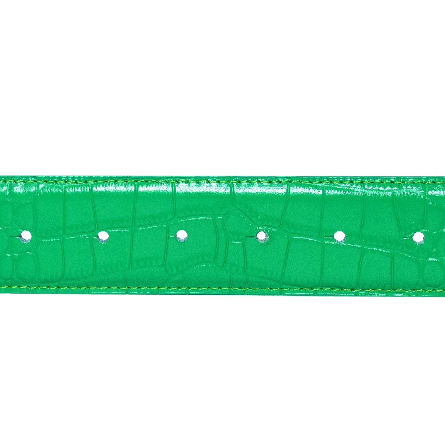 Carpet Company Crocskin Leather Belt - Green