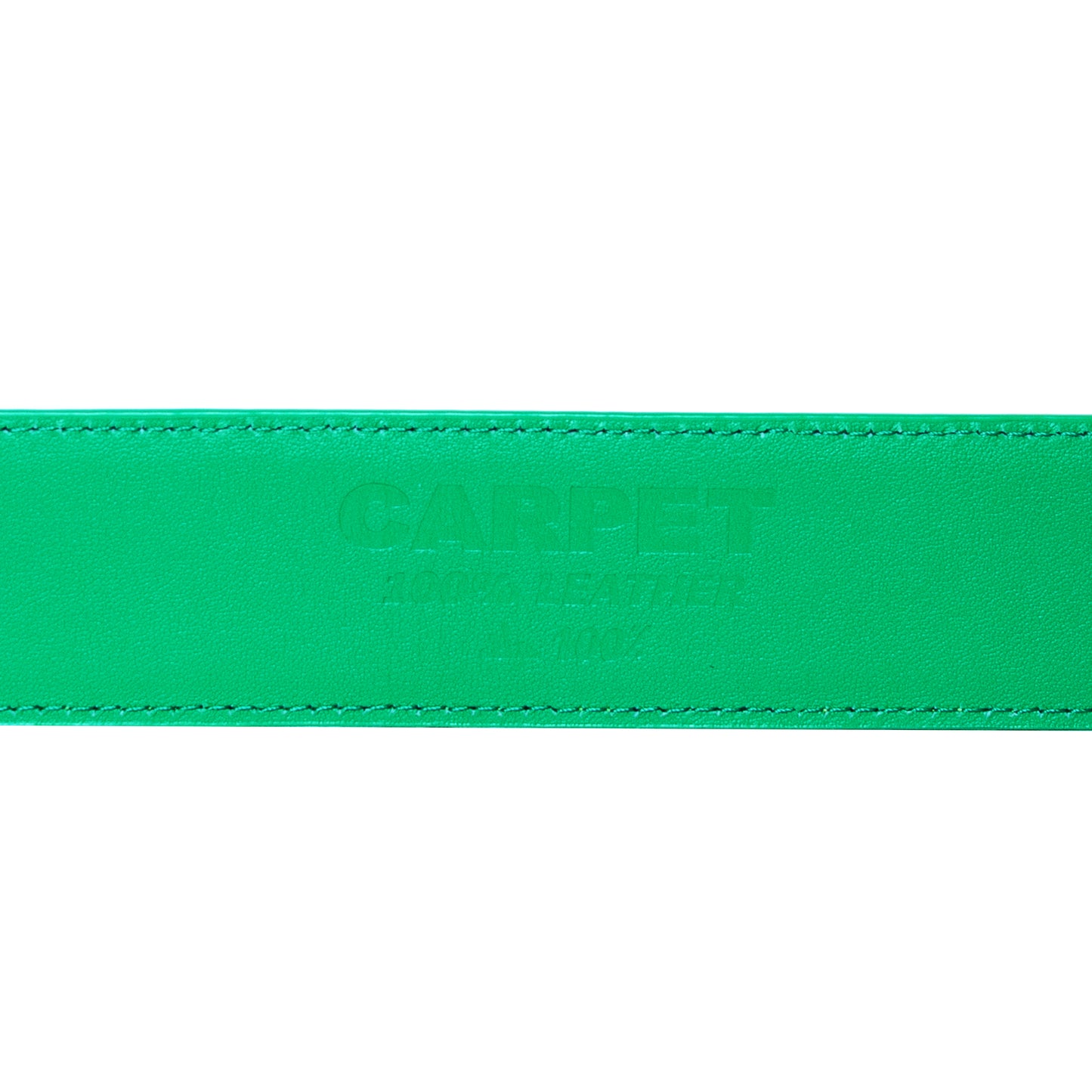 Carpet Company Crocskin Leather Belt - Green
