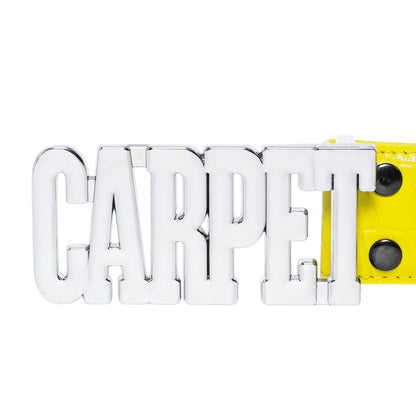 Carpet Company Crocskin Leather Belt - Yellow