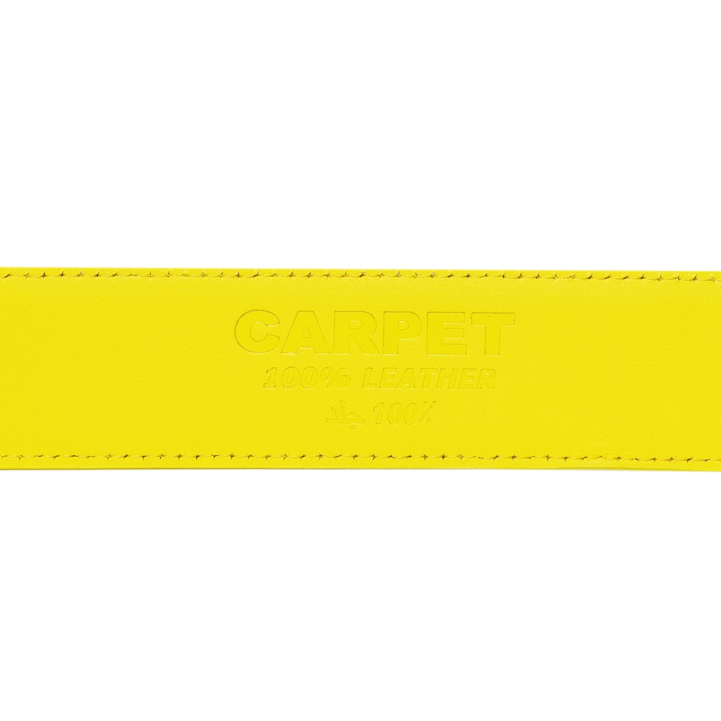 Carpet Company Crocskin Leather Belt - Yellow