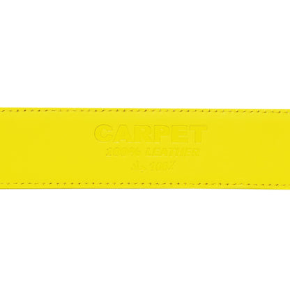 Carpet Company Crocskin Leather Belt - Yellow