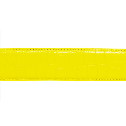 Carpet Company Crocskin Leather Belt - Yellow
