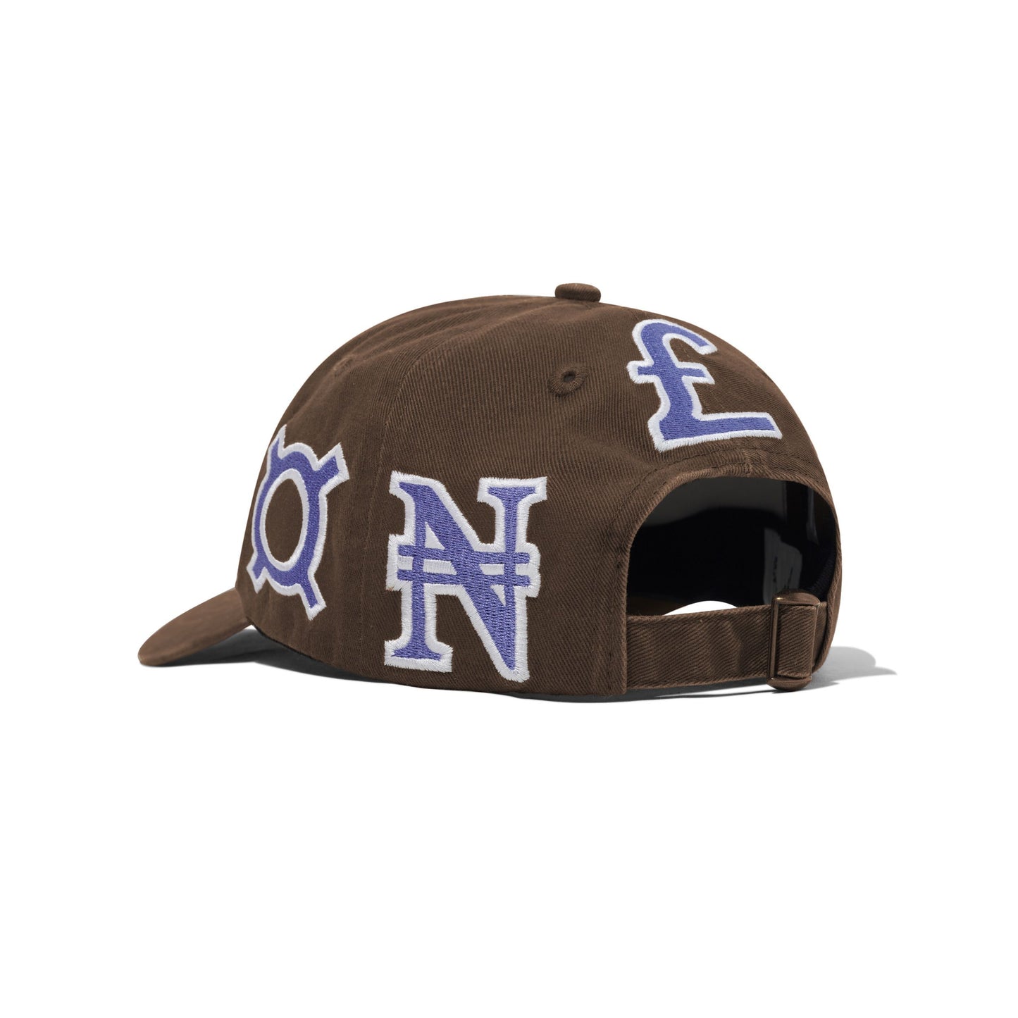 Cash Only Currency 6 Panel Cap - Dark Brown