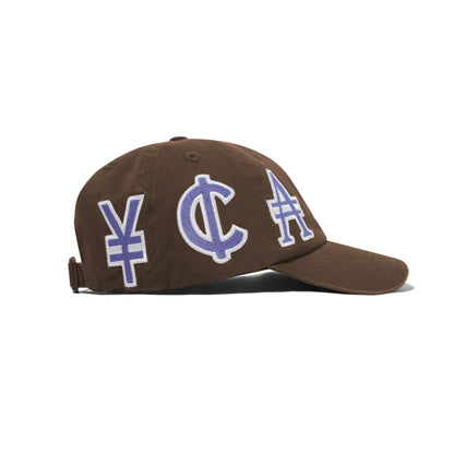 Cash Only Currency 6 Panel Cap - Dark Brown