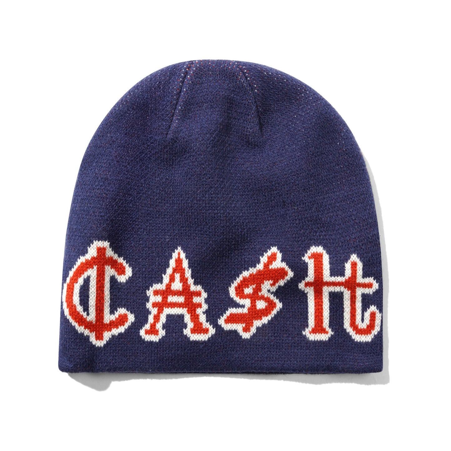 Cash Only Currency Skully Beanie - Navy