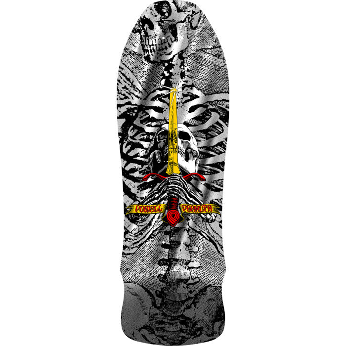 Powell-Peralta Geegah Skull & Sword Silver Foil Deck - 9.75 X 30