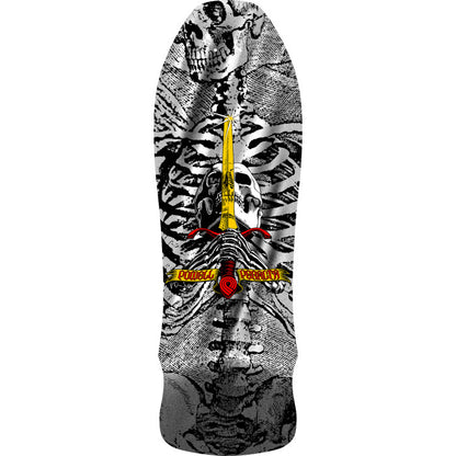 Powell-Peralta Geegah Skull & Sword Silver Foil Deck - 9.75 X 30