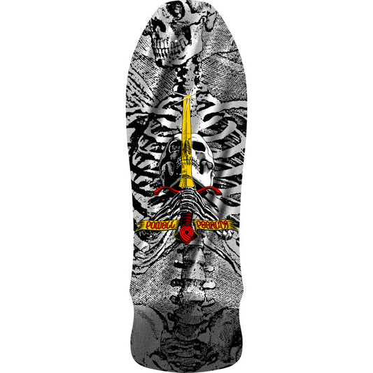 Powell-Peralta Geegah Skull & Sword Silver Foil Deck - 9.75 X 30