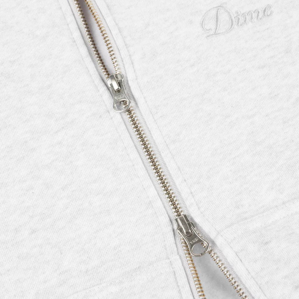 Dime Cursive Zip Hoodie - Ash