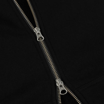 Dime Cursive Zip Hoodie - Black/Black