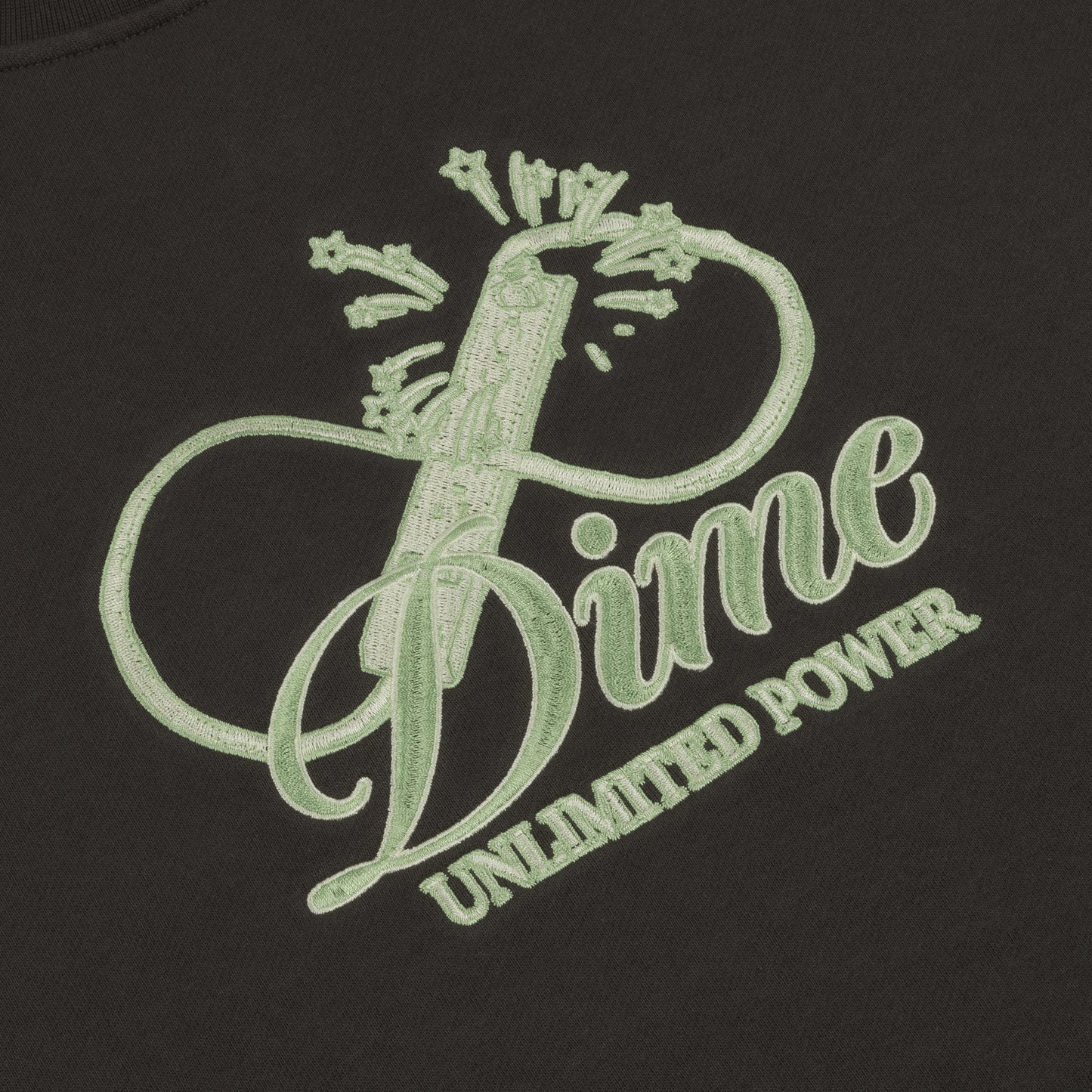 Dime Cursive Power Crewneck - Vintage Black