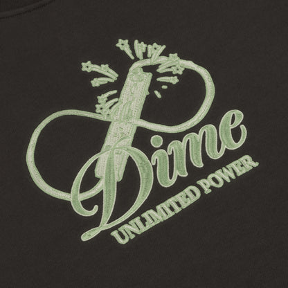 Dime Cursive Power Crewneck - Vintage Black