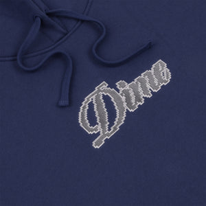 Dime Pixel Cursive Hoodie - Night Blue