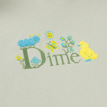 Dime Classic Cross Stitch Hoodie - Charcoal Moss