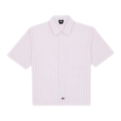 Dickies Venedocia Short Sleeve Stripe Shirt - White