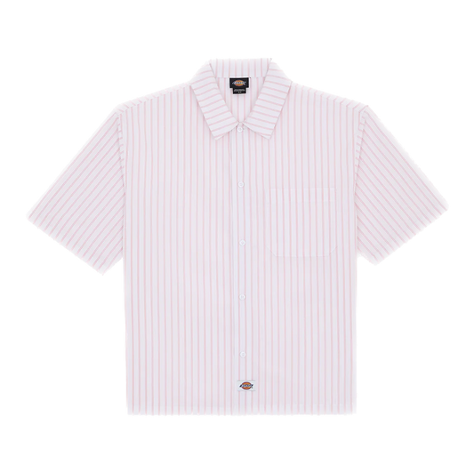 Dickies Venedocia Short Sleeve Stripe Shirt - White