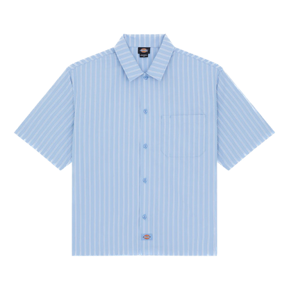 Dickies Venedocia Short Sleeve Stripe Shirt - Endless Sky
