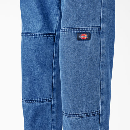 Dickies Loose Fit Double Knee Denim Pant - Stonewashed Vintage Blue