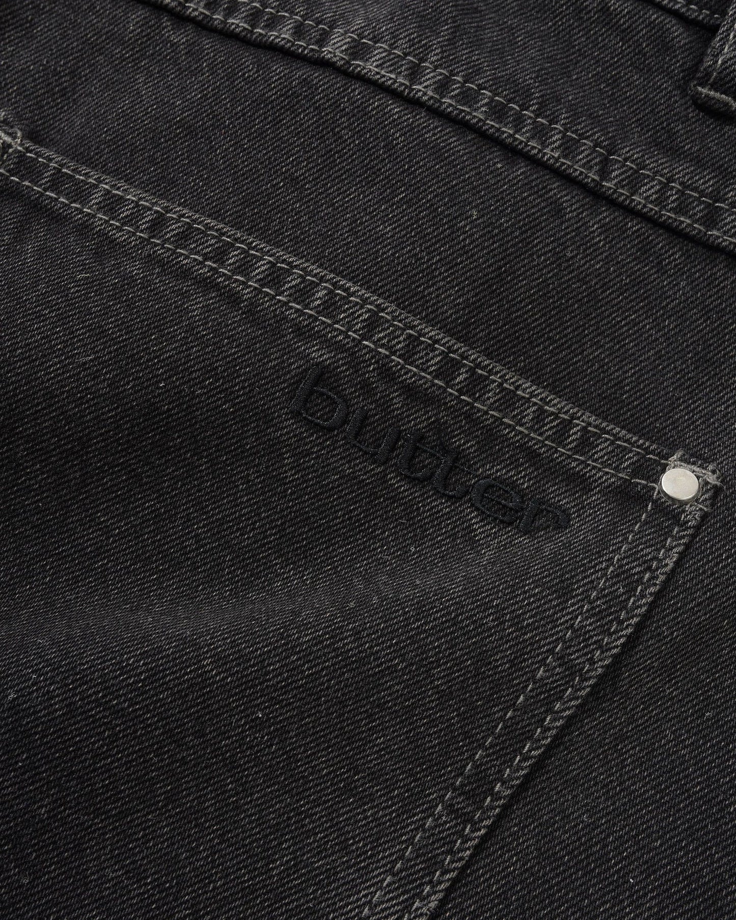 Butter Goods Davide Double Knee Pants - Washed Black