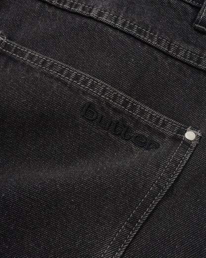 Butter Goods Davide Double Knee Pants - Washed Black