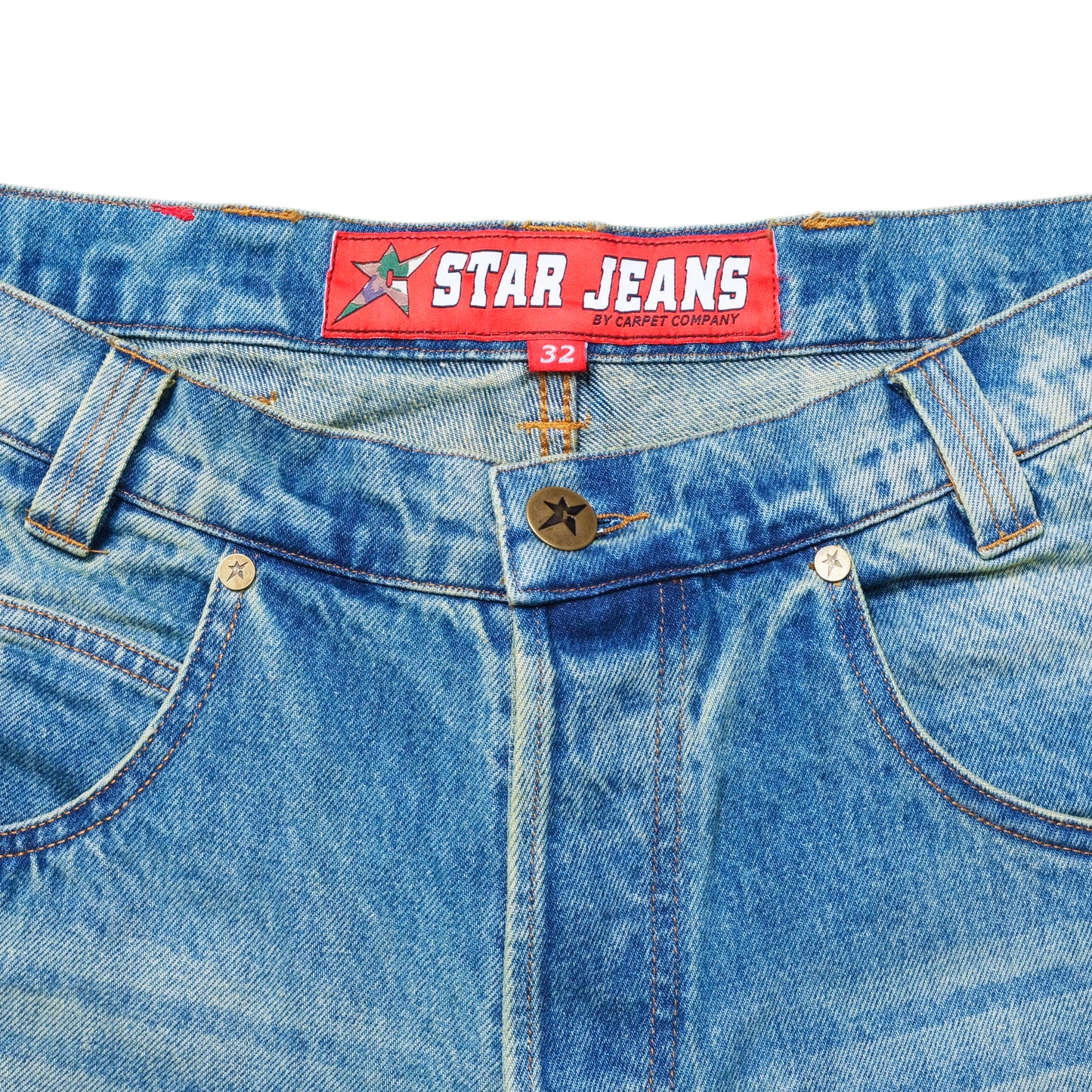 Carpet Company Faded C-Star Denim Shorts - Blue