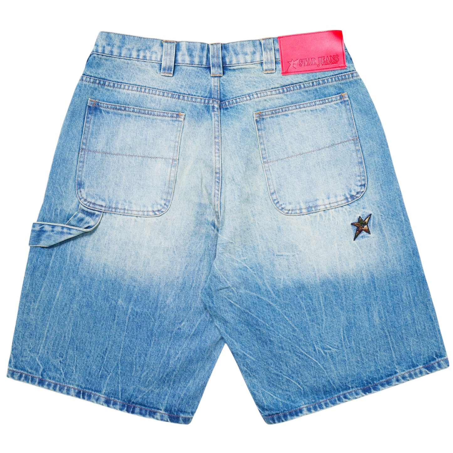 Carpet Company Faded C-Star Denim Shorts - Blue
