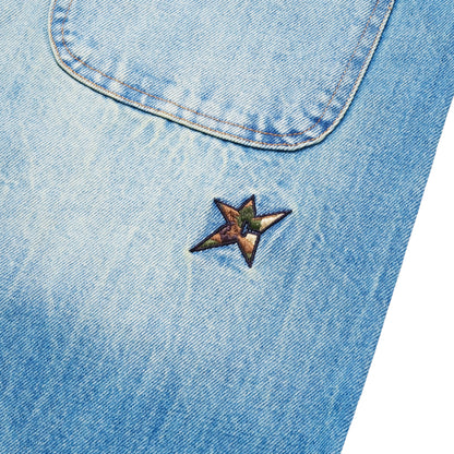 Carpet Company Faded C-Star Denim Shorts - Blue