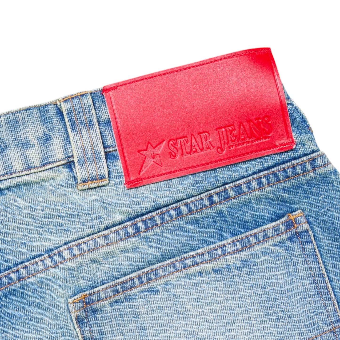 Carpet Company Faded C-Star Denim Shorts - Blue