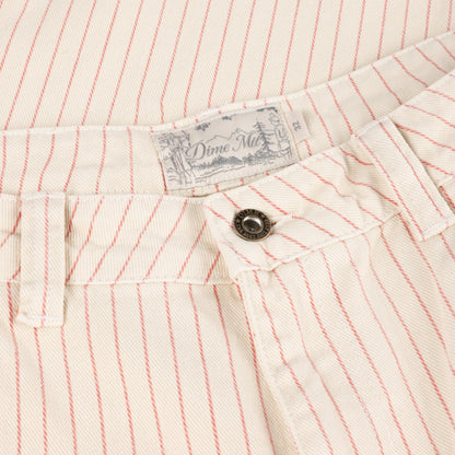 Dime Classic Relaxed Denim Pants - Striped Warm White