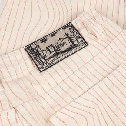 Dime Classic Relaxed Denim Pants - Striped Warm White