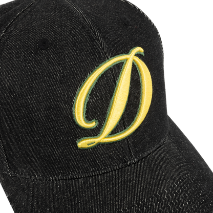 Dime Cursive D Full Fit Cap - Black Denim