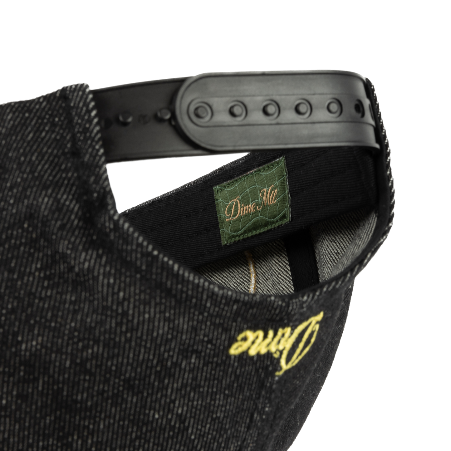 Dime Cursive D Full Fit Cap - Black Denim