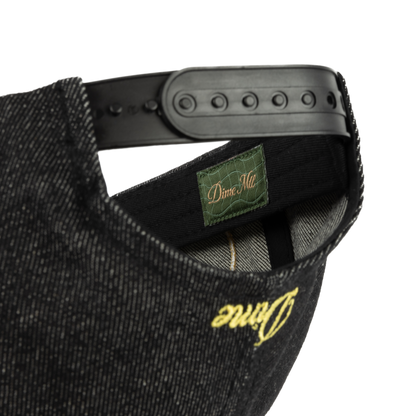 Dime Cursive D Full Fit Cap - Black Denim