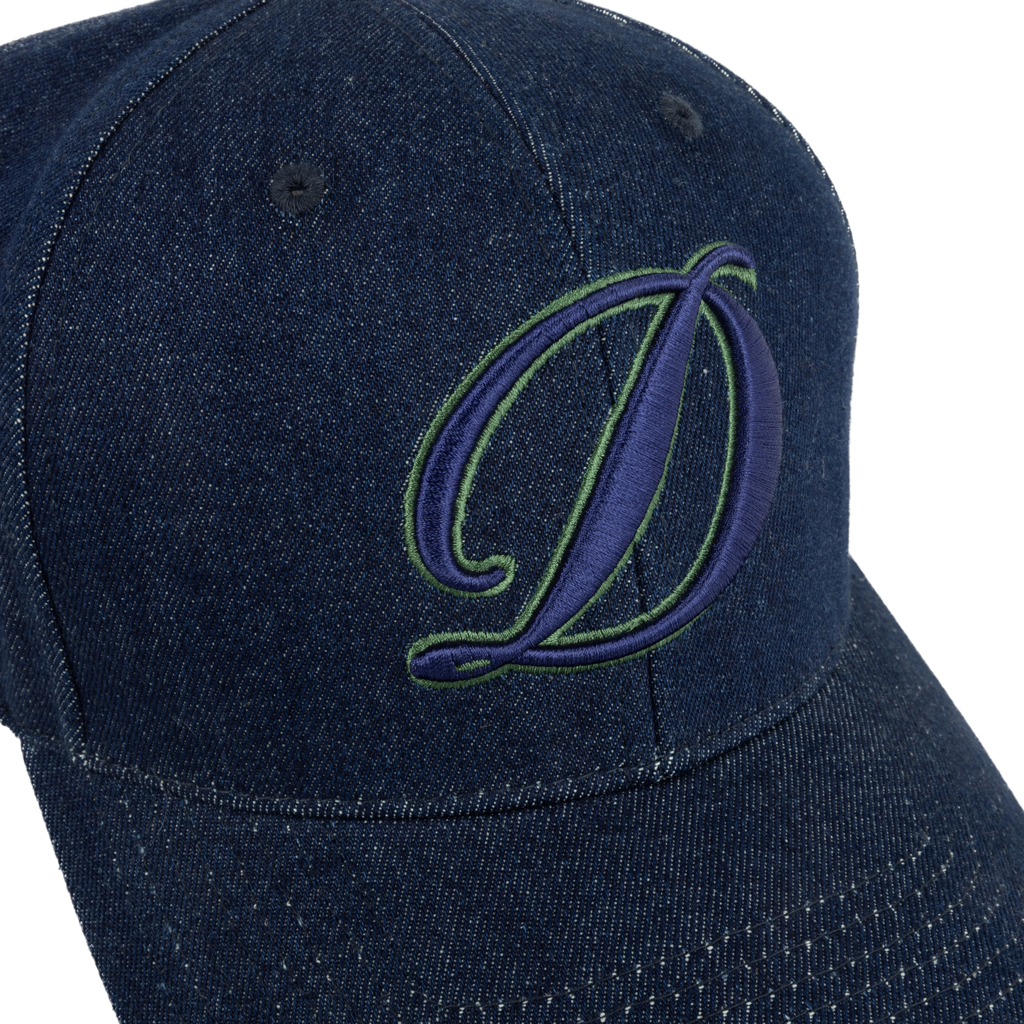 Dime Cursive D Full Fit Cap - Indigo Denim