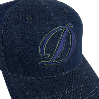 Dime Cursive D Full Fit Cap - Indigo Denim